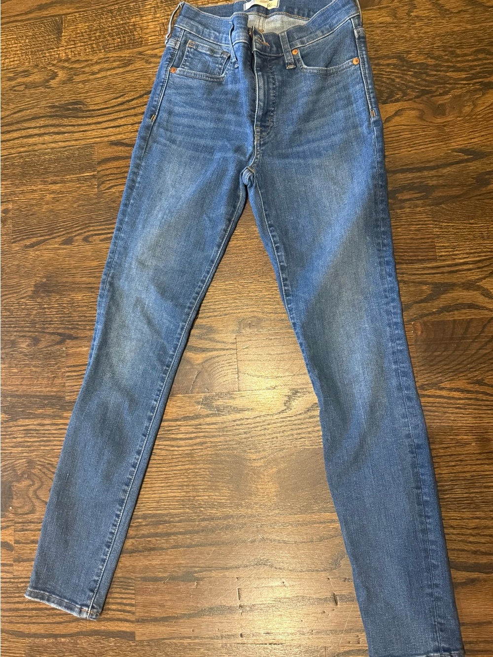 Madewell Medium Blue 9” Mid High-Rise Skinny Jeans